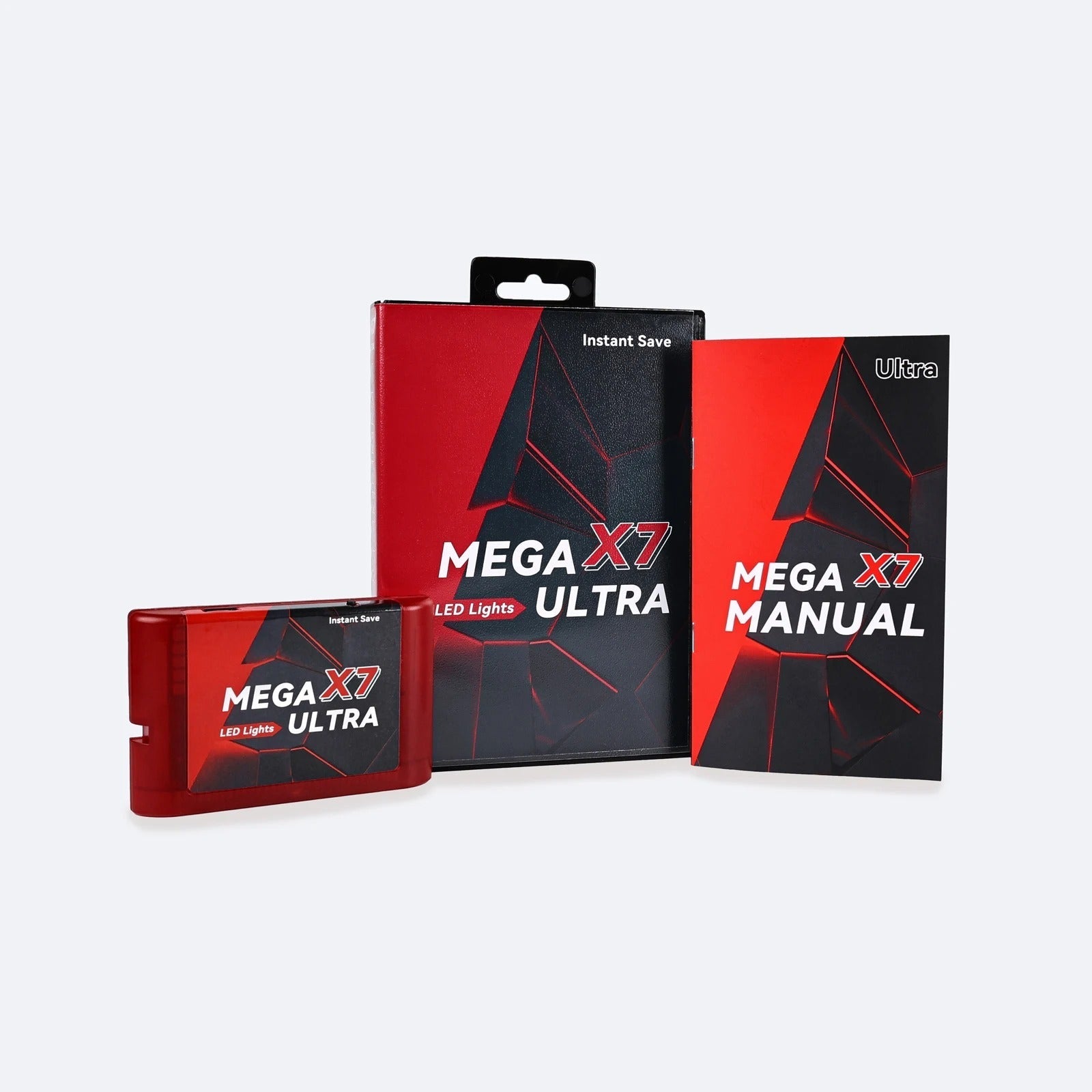MEGA X7 Ultra Flash Cartridge (SEGA Genesis / Mega Drive) – 1200+ Games, Save States, LED Edition - Romcarts