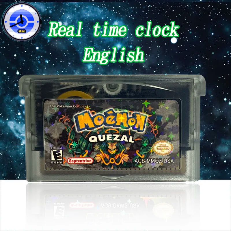 Moemon Quetzal reproduction GBA cartridge – English