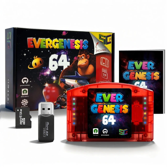 N64 SC64 Pro Flash Cartridge 9000 - in - 1 | 64GB Preloaded Retro Game Card | High - Speed Open Source Console Upgrade - Romcarts