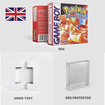 Noe Usa Eur Yellow Green Red Gold Crystal Blue Silver Pokemon Series Metallic Holographic Trey For GBC Case & Cart (USA)