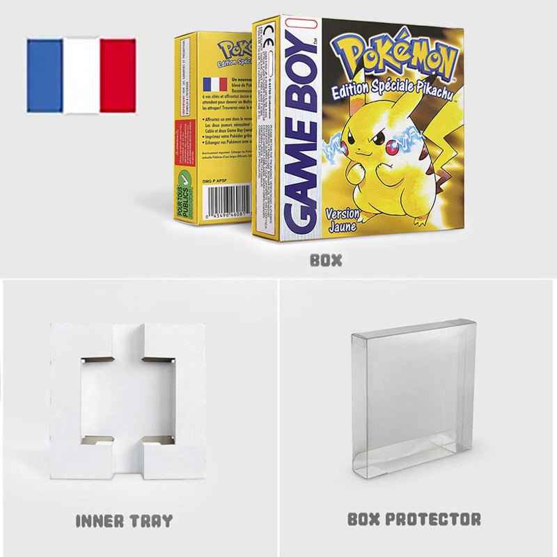 Noe Usa Eur Yellow Green Red Gold Crystal Blue Silver Pokemon Series Metallic Holographic Trey For GBC Case & Cart (USA)