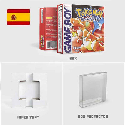Noe Usa Eur Yellow Green Red Gold Crystal Blue Silver Pokemon Series Metallic Holographic Trey For GBC Case & Cart (USA)
