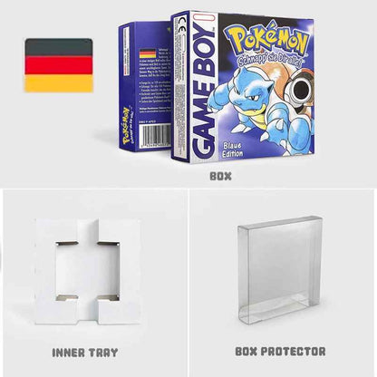 Noe Usa Eur Yellow Green Red Gold Crystal Blue Silver Pokemon Series Metallic Holographic Trey For GBC Case & Cart (USA)