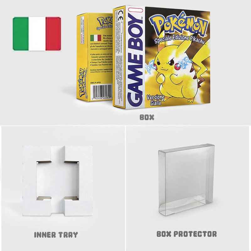 Noe Usa Eur Yellow Green Red Gold Crystal Blue Silver Pokemon Series Metallic Holographic Trey For GBC Case & Cart (USA)