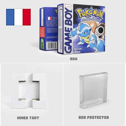 Noe Usa Eur Yellow Green Red Gold Crystal Blue Silver Pokemon Series Metallic Holographic Trey For GBC Case & Cart (USA)