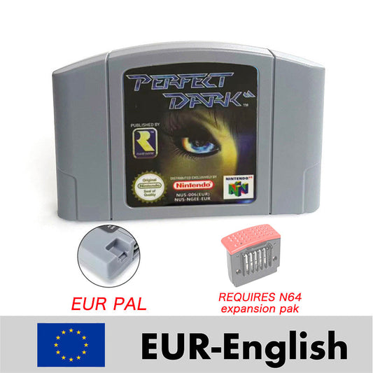 Perfect Dark reproduction N64 cartridge – English