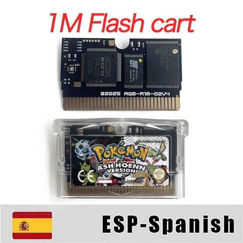 Pokémon Ash Hoenn Version Cartridge – English 1M Flash Cart Game for GBA | Anime-Inspired Pokémon Adventure