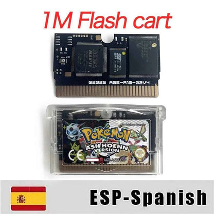 Pokémon Ash Hoenn Version Cartridge – English 1M Flash Cart Game for GBA | Anime-Inspired Pokémon Adventure