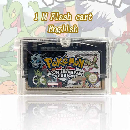 Pokémon Ash Hoenn Version Cartridge – English 1M Flash Cart Game for GBA | Anime-Inspired Pokémon Adventure