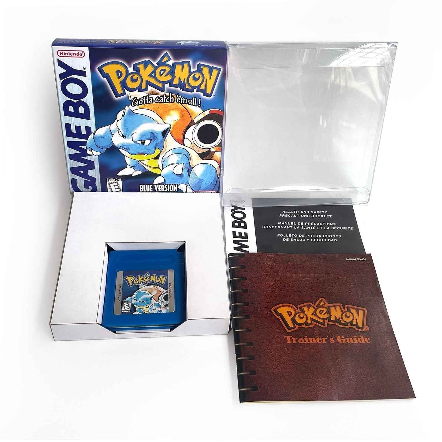 Pokemon Blue Ic GBC Case & Cart