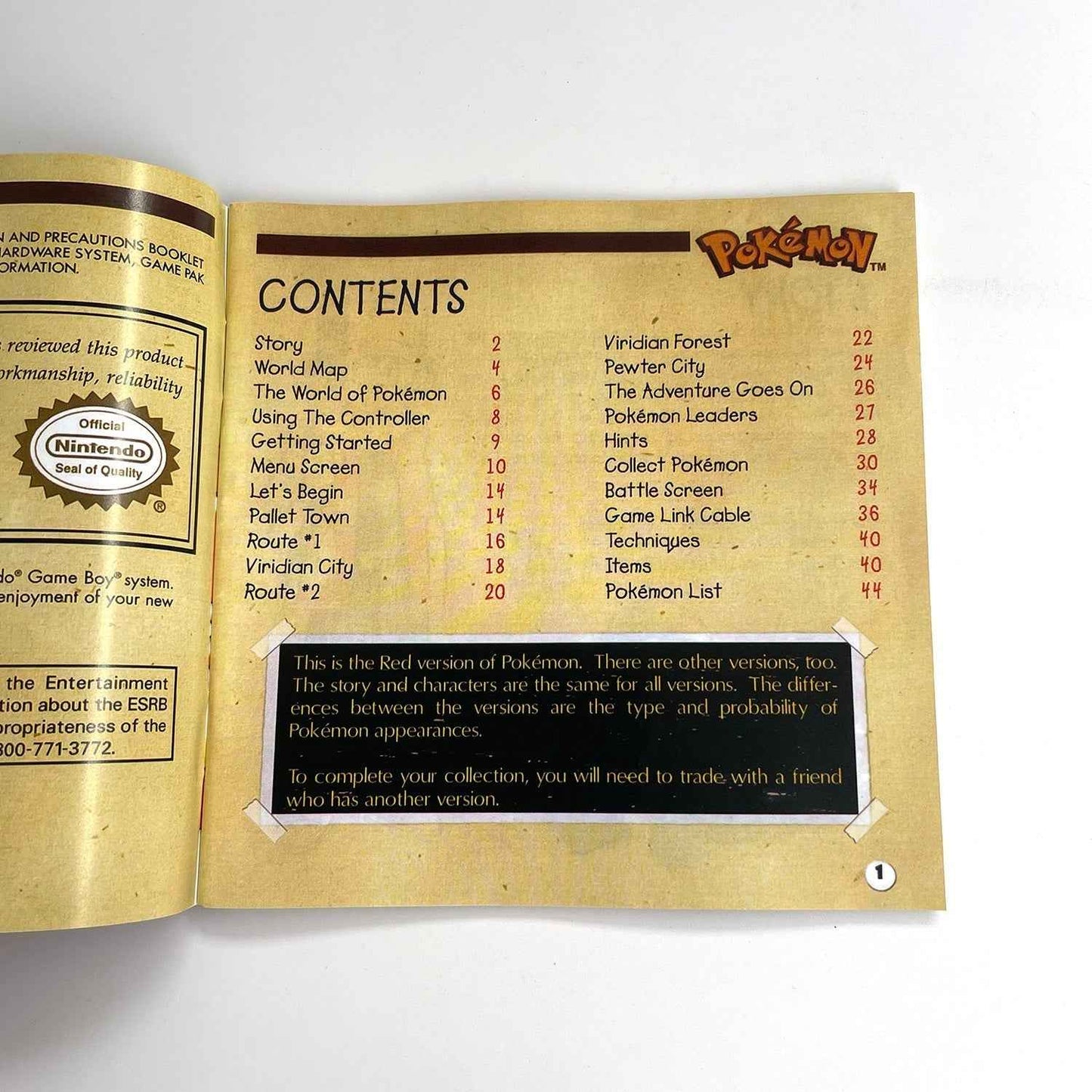 Pokemon Blue Ic GBC Case & Cart