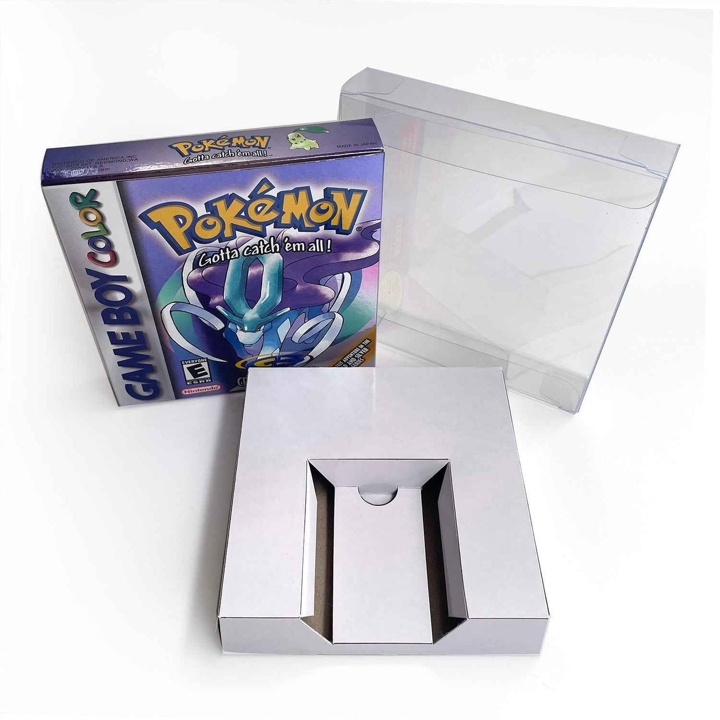 Pokemon Crystal Cart Ic GBC Case & Cart