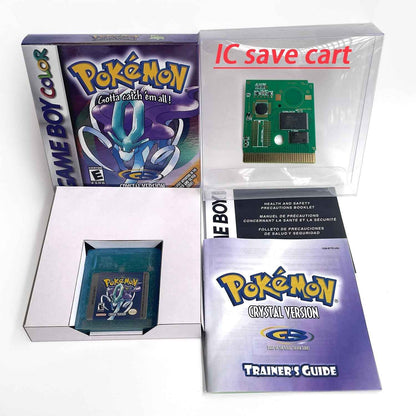 Pokemon Crystal Cart Ic GBC Case & Cart