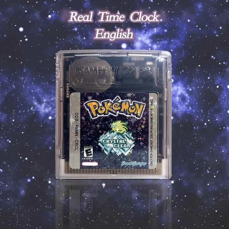 Pokemon Crystal Clear Usa Cart V2.5.10 Video Console Card Rom Hack English GBC Case & Cart (USA)