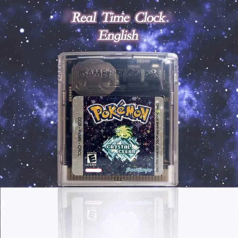 Pokemon Crystal Clear Usa Cart V2.5.10 Video Console Card Rom Hack English GBC Case & Cart (USA)