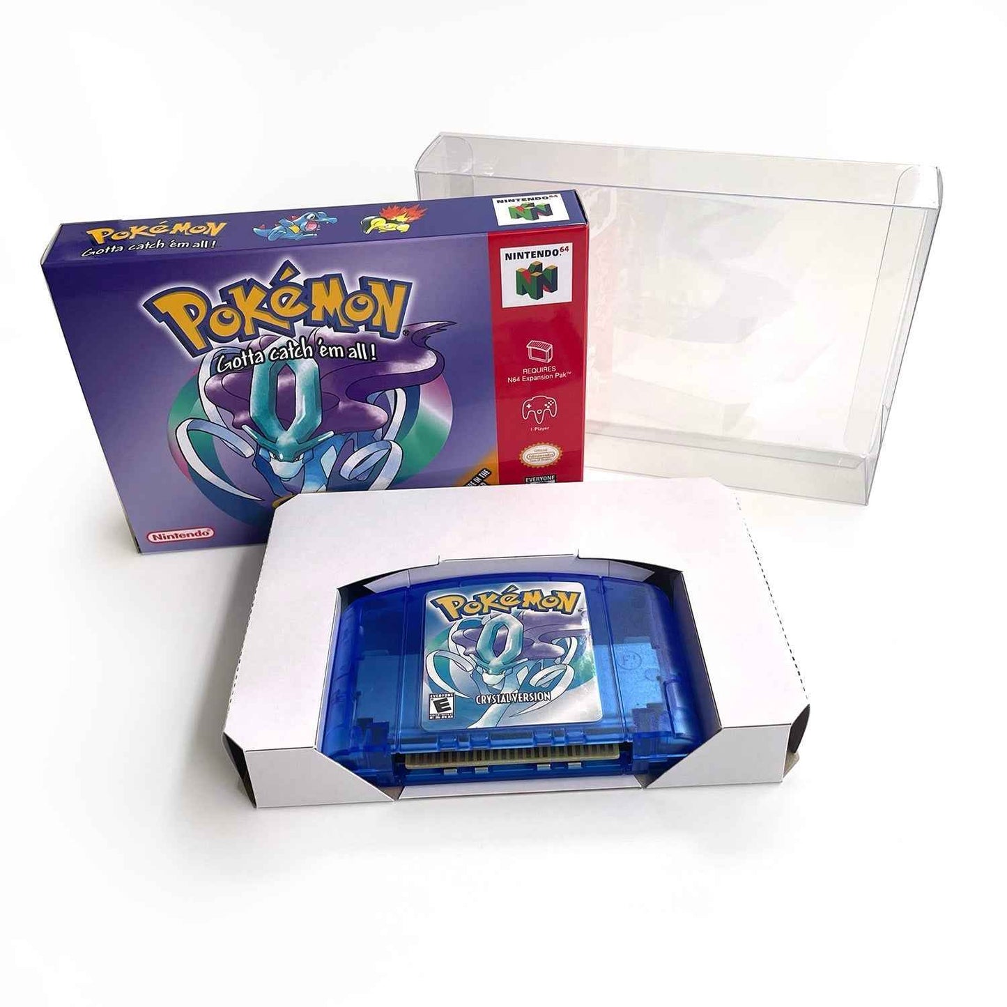 Pokemon Crystal Version Game With N64 Case & Cart