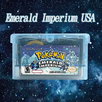 Pokémon Emerald Imperium Cartridge – English RTC Flash Cart Game for GBA | Game Boy Advance Custom Version