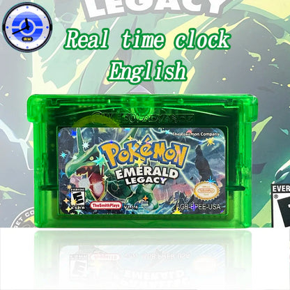 Pokémon Emerald Legacy reproduction GBA cartridge – English