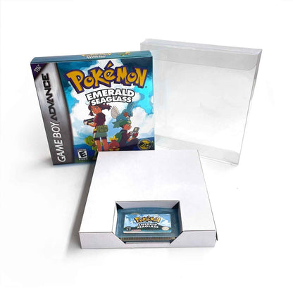 Pokémon Emerald Seaglass Cartridge – English RTC Flash Cart Game for GBA | Game Boy Advance Custom Version