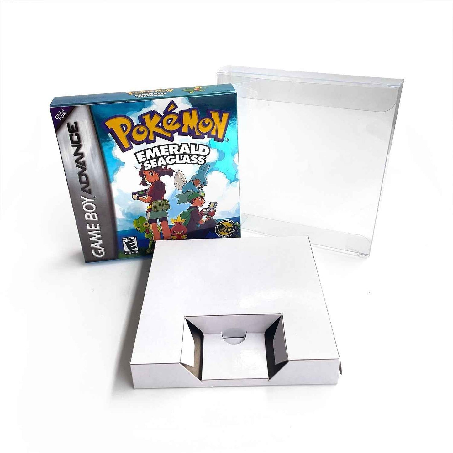 Pokémon Emerald Seaglass Cartridge – English RTC Flash Cart Game for GBA | Game Boy Advance Custom Version