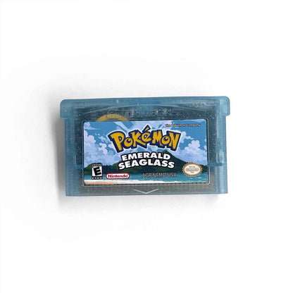 Pokémon Emerald Seaglass Cartridge – English RTC Flash Cart Game for GBA | Game Boy Advance Custom Version