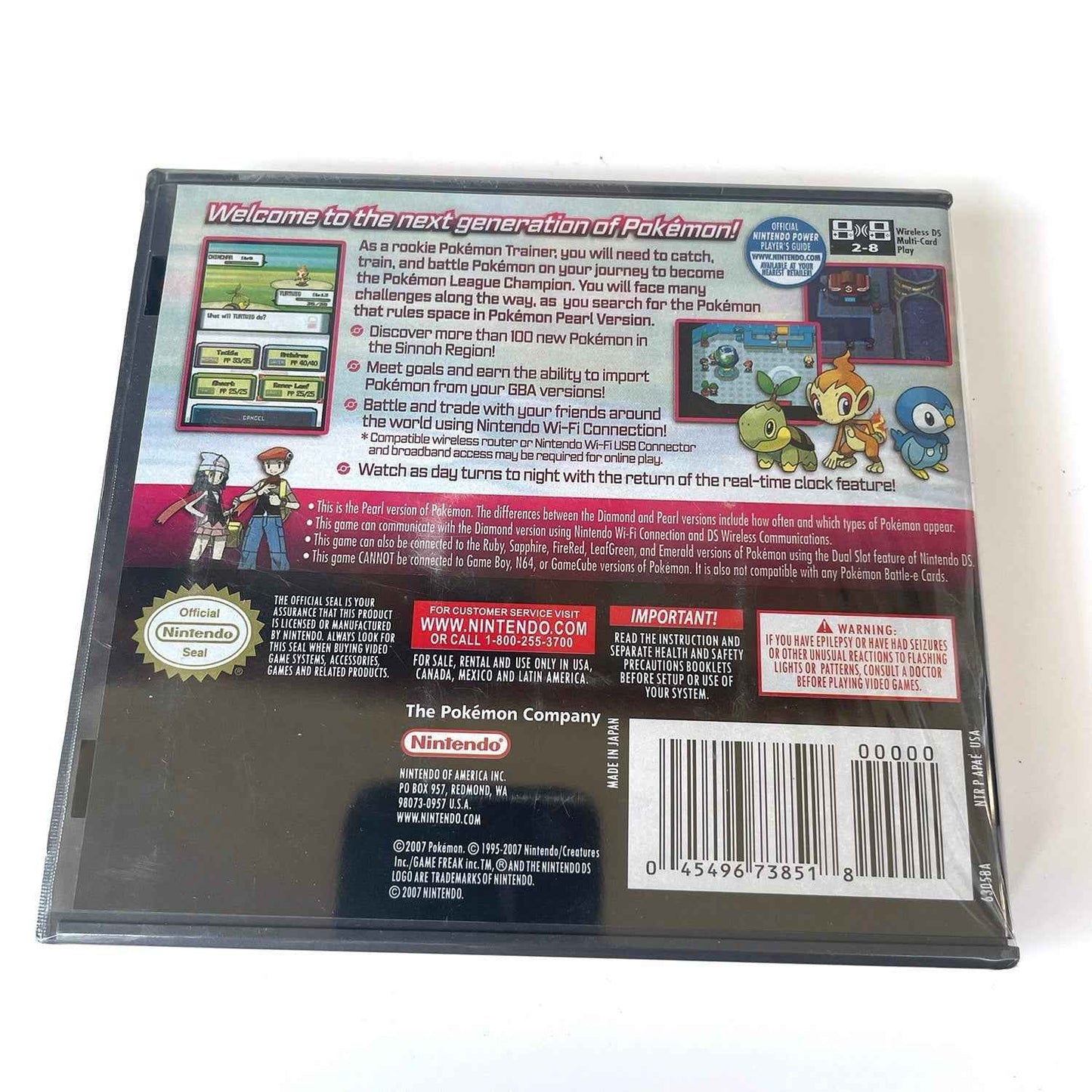 Pokemon English Pearl Version Game with Case & Cart (USA)