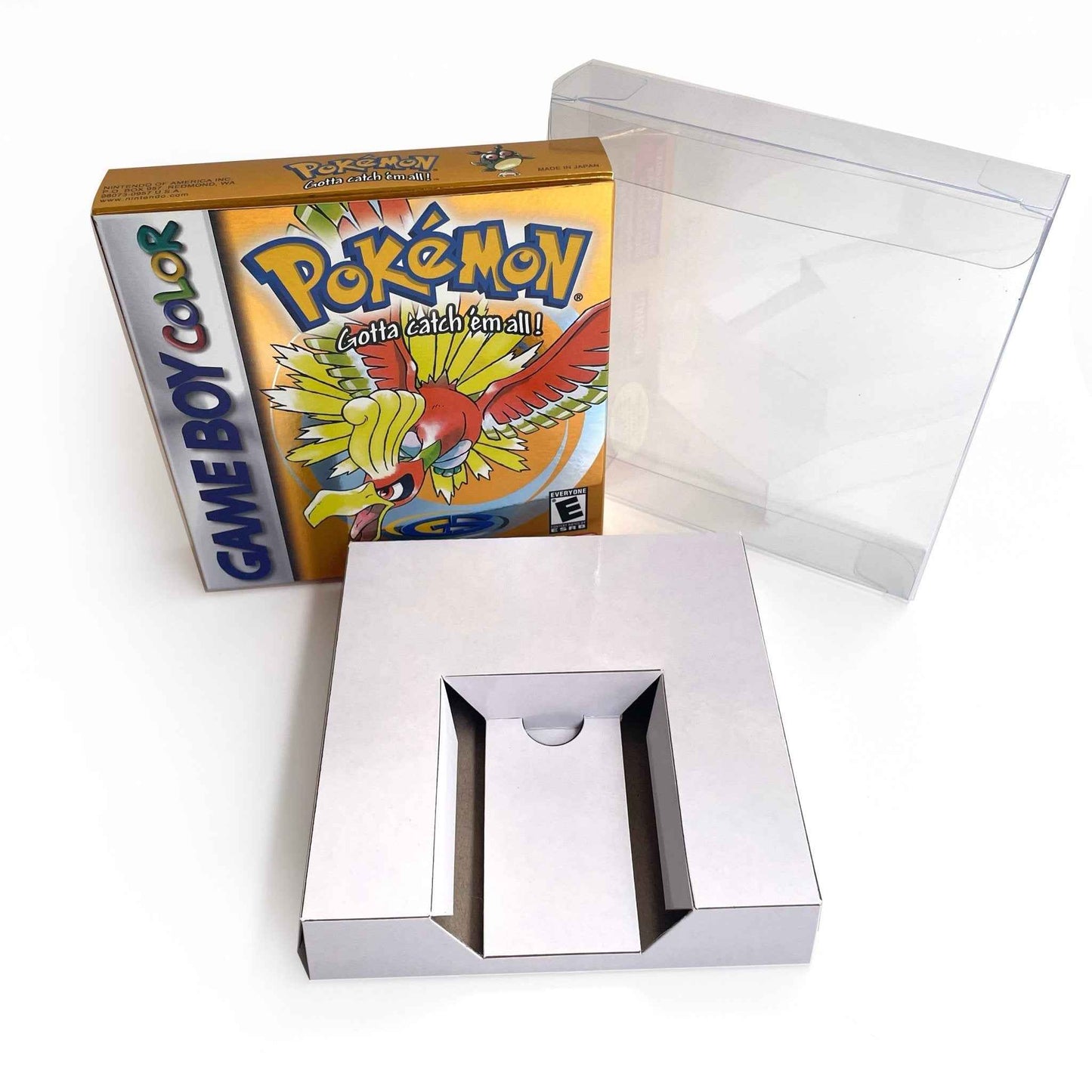 Pokemon Gold Cart Ic Gold GBC Case & Cart