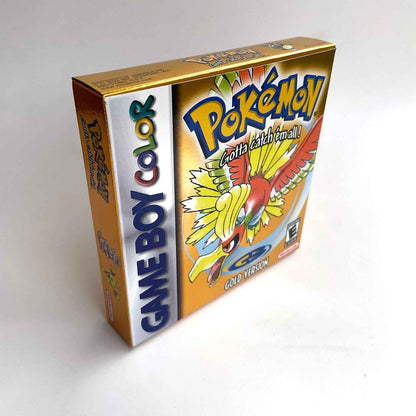 Pokemon Gold Cart Ic Gold GBC Case & Cart