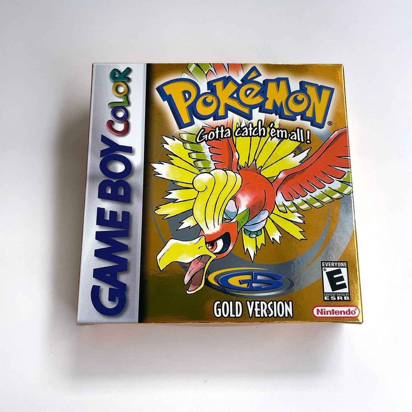 Pokemon Gold Cart Ic Gold GBC Case & Cart