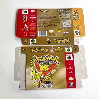 Pokemon Gold Version Game With N64 Case & Cart
