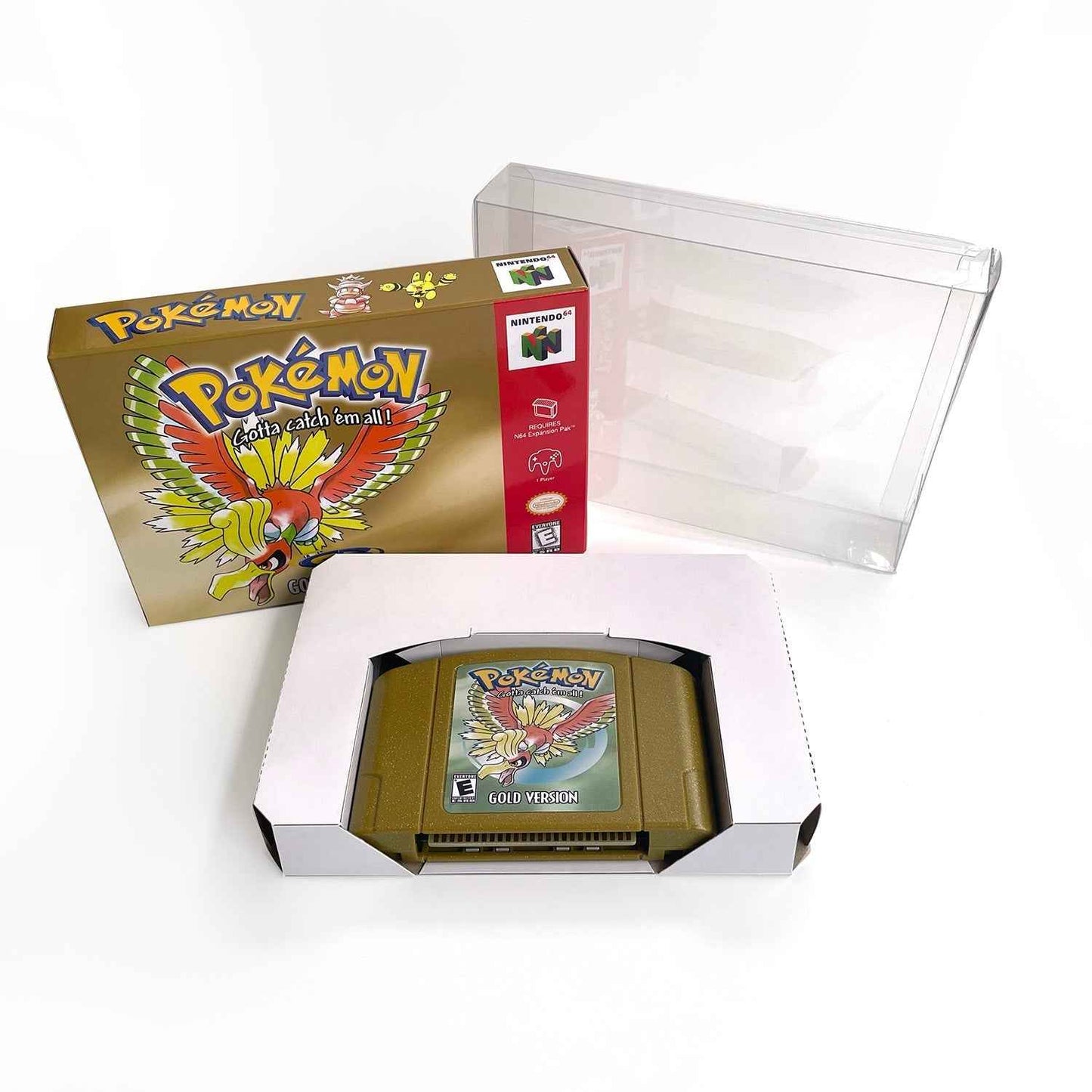 Pokemon Gold Version Game With N64 Case & Cart