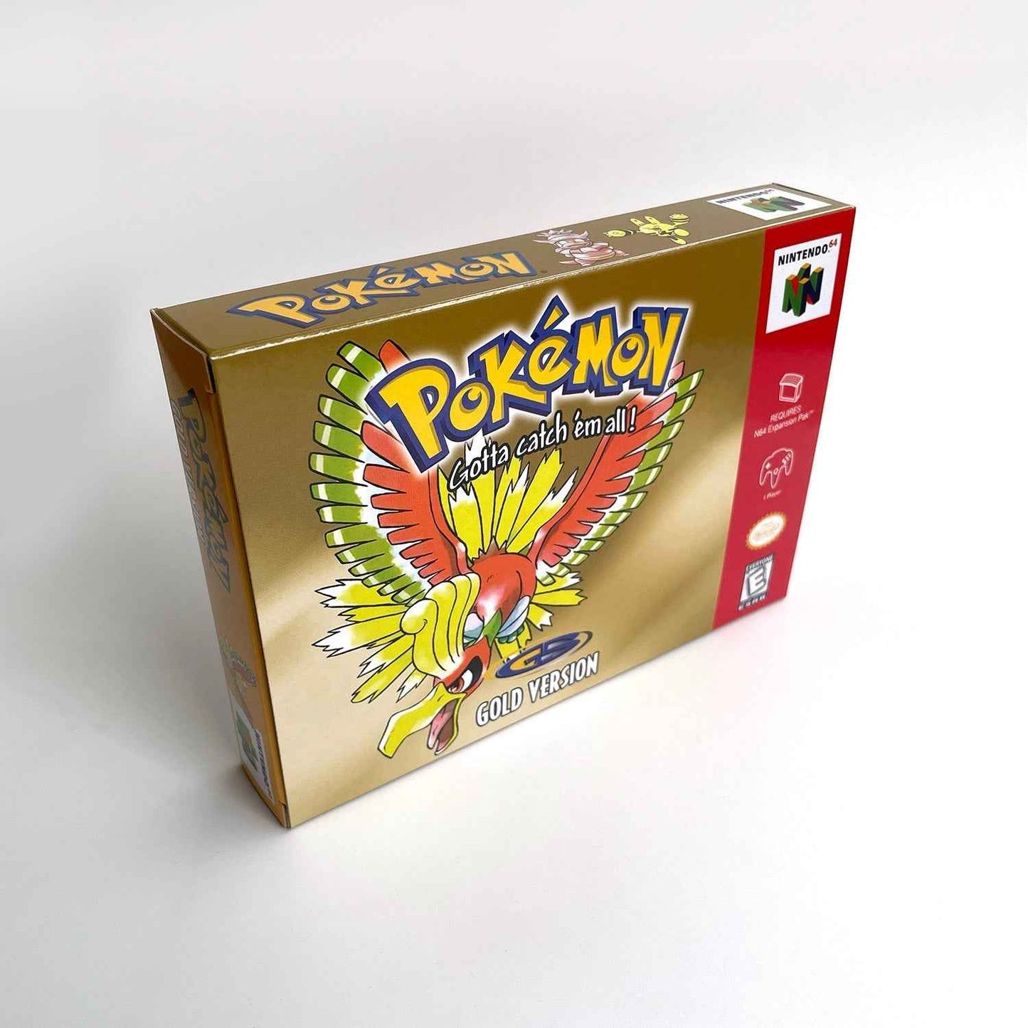 Pokemon Gold Version Game With N64 Case & Cart