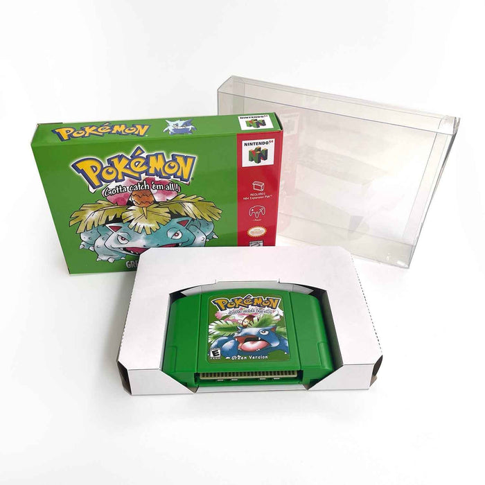 Pokemon Green Version Game With N64 Case & Cart