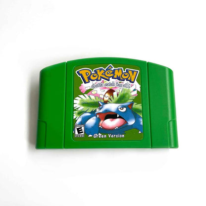 Pokemon Green Version Game With N64 Case & Cart