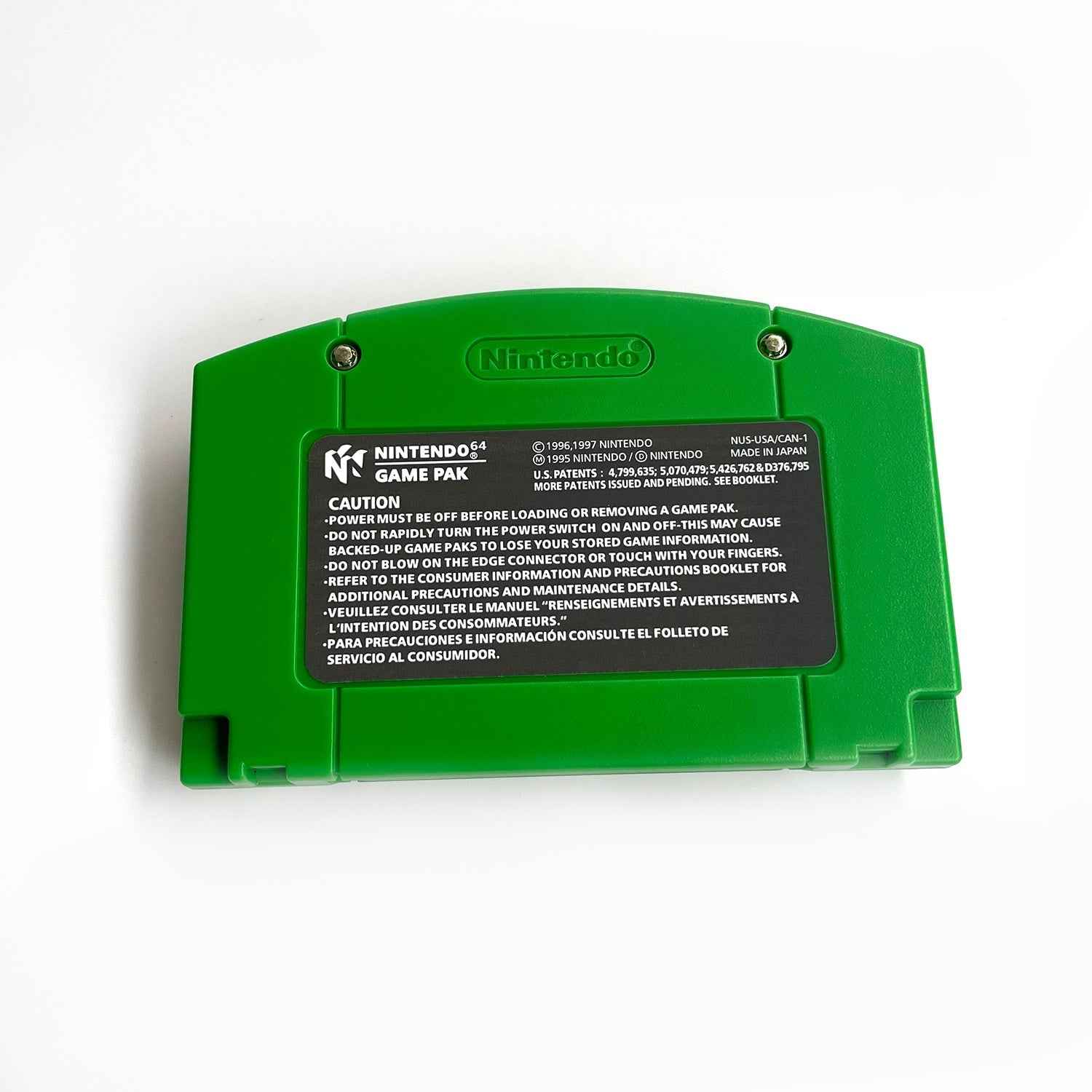 Pokemon Green Version Game With N64 Case & Cart