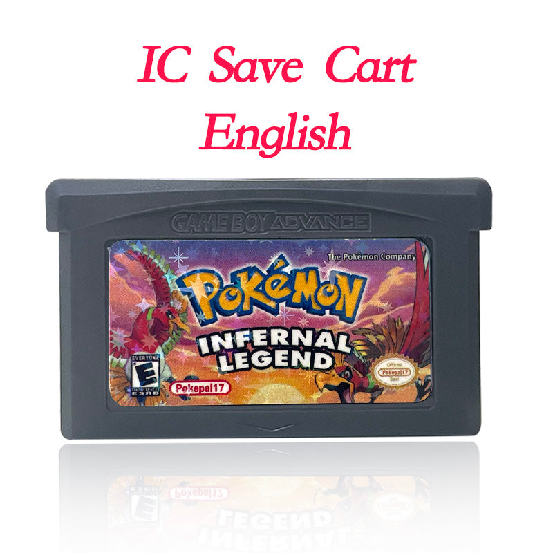 Pokémon Infernal Legend reproduction GBA cartridge – English