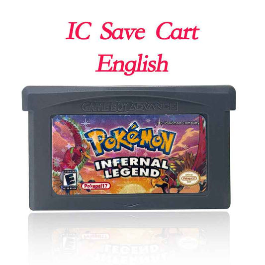 Pokémon Infernal Legend – GBA Cartridge · Beta
