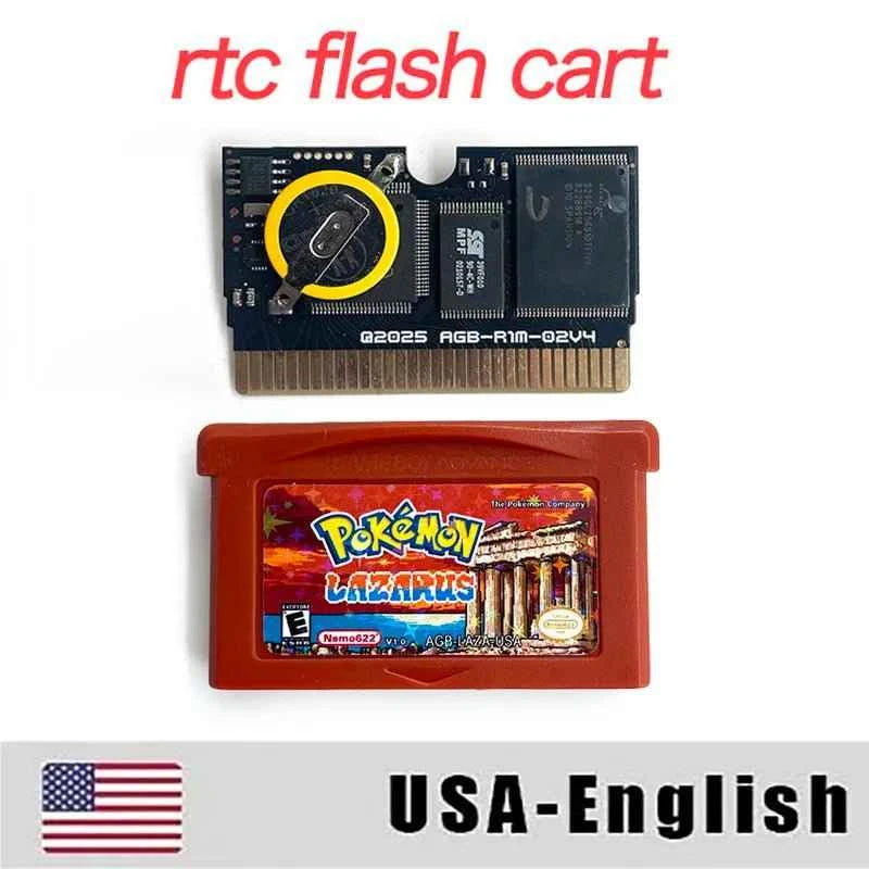 Pokémon Lazarus ROM Hack GBA Cartridge – English V1.1 RTC Flash Cart Game | Game Boy Advance Custom Cart