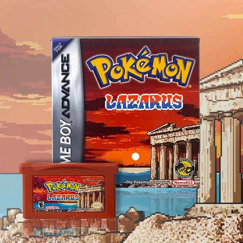 Pokémon Lazarus ROM Hack GBA Cartridge – English V1.1 RTC Flash Cart Game | Game Boy Advance Custom Cart