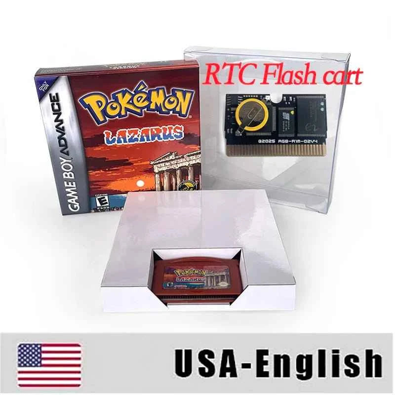 Pokémon Lazarus ROM Hack GBA Cartridge – English V1.1 RTC Flash Cart Game | Game Boy Advance Custom Cart