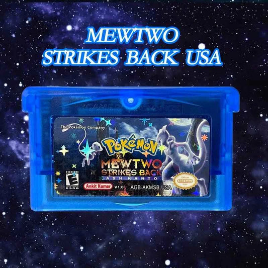Pokémon Mewtwo Strikes Back Cartridge – Ash Kanto Adventure | English 1M Flash Cart Game for GBA