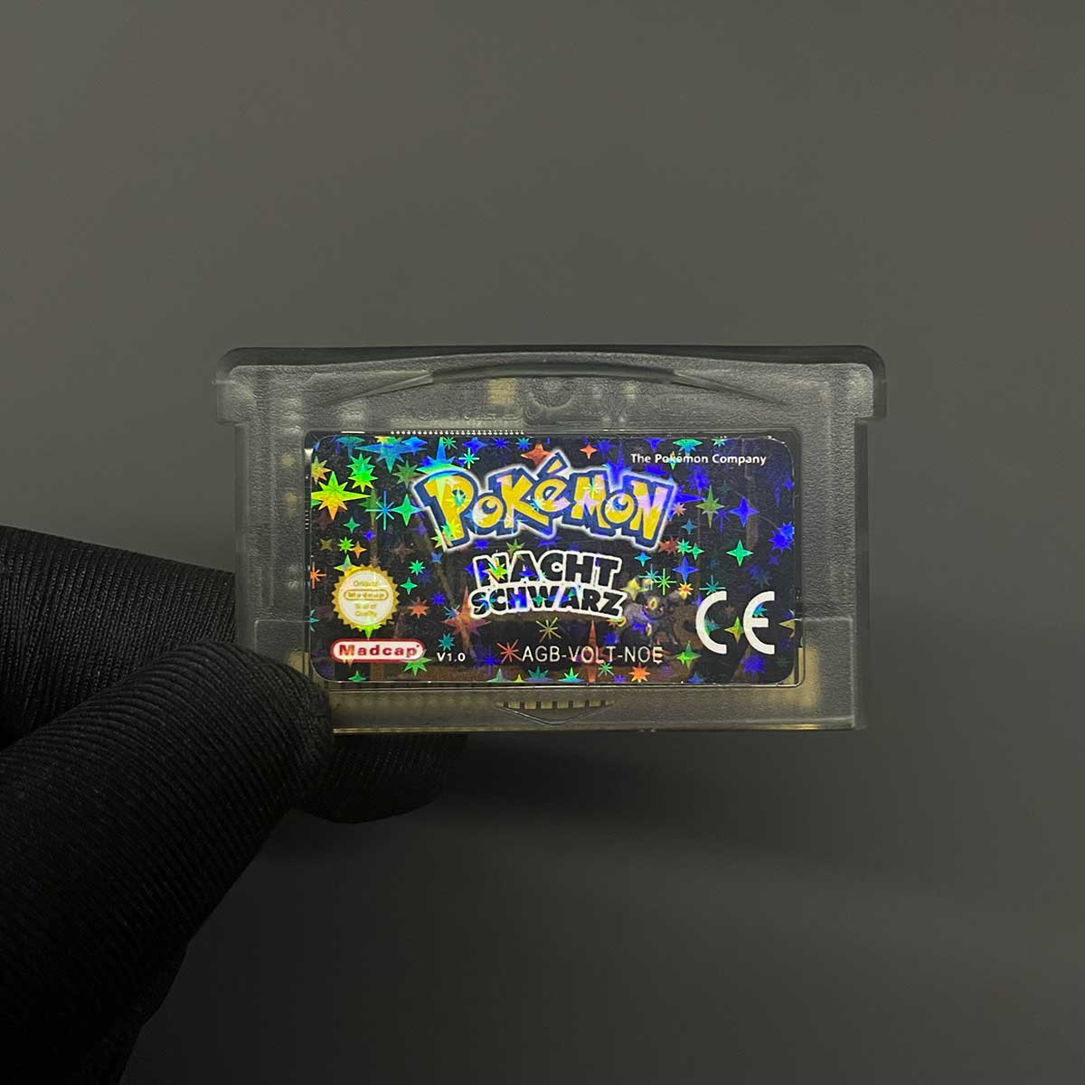 Pokémon Nachtschwarz reproduction GBA cartridge – German
