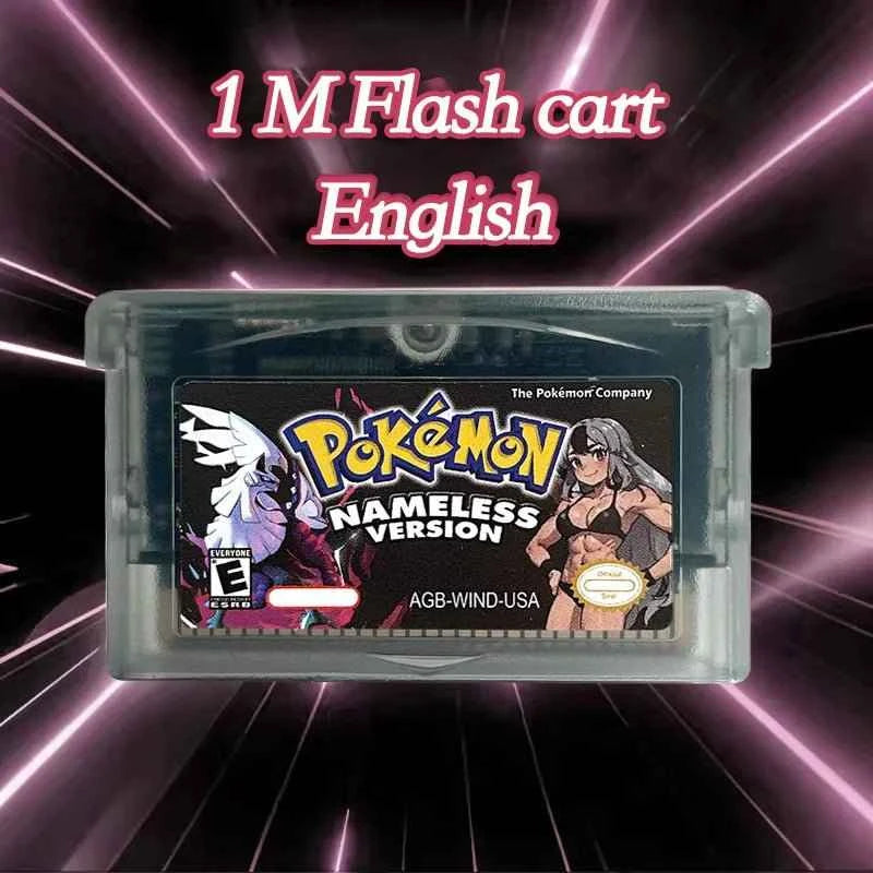 Pokémon Nameless Version Cartridge – English 1M Flash Cart Game for GBA | Expanded Pokémon Adventure