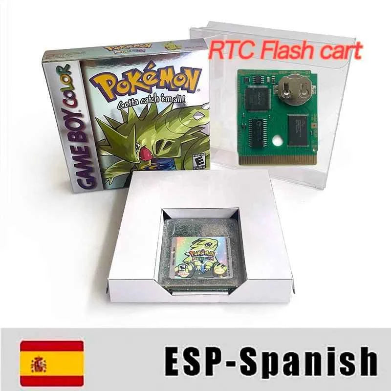 Pokemon Prism Usa Noe Cart Video Console Card Rom Hack English GBC Case & Cart (ES)