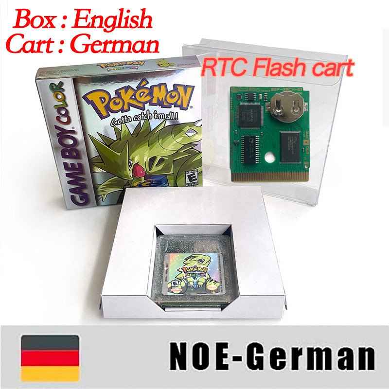 Pokemon Prism Usa Noe Cart Video Console Card Rom Hack English GBC Case & Cart (ES)