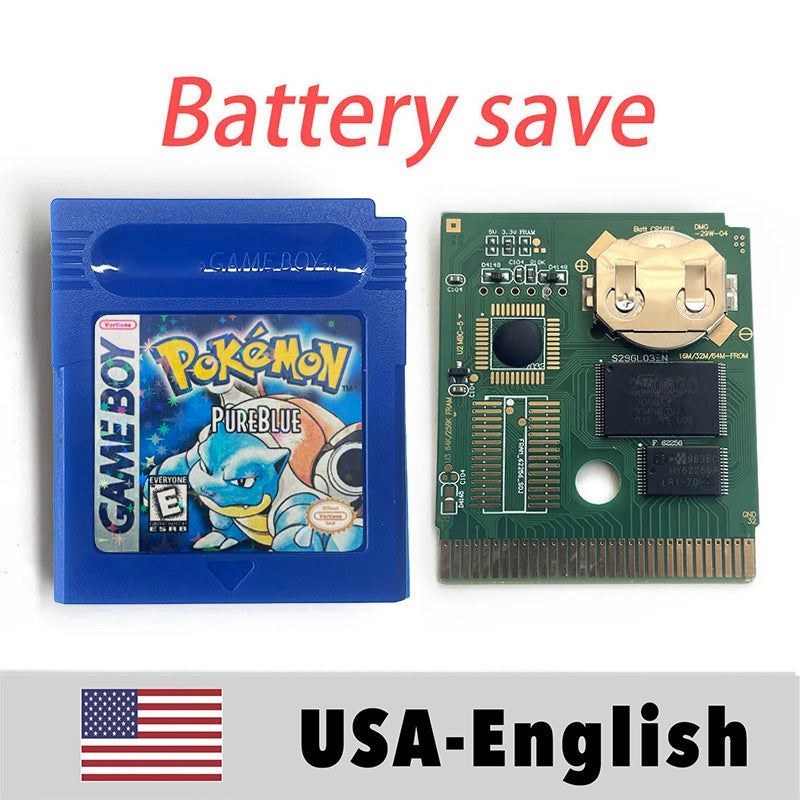 Pokémon PureBlue reproduction GB/GBC cartridge – English