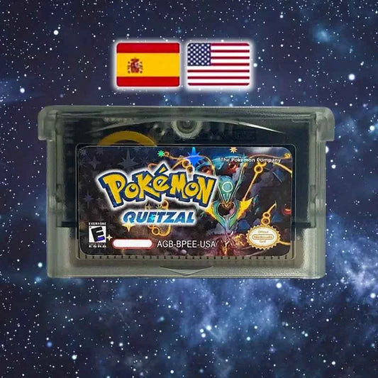 Pokémon Quetzal Cartridge – English RTC Flash Cart Game for GBA | Enhanced Emerald Adventure