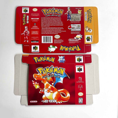 Pokemon Red Version Game With N64 Case & Cart