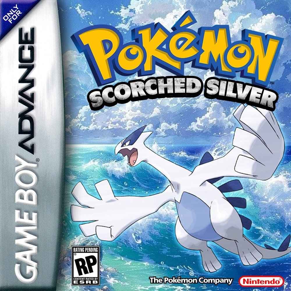 Pokémon Scorched Silver Cartridge – English RTC Flash Cart Game for GBA | Enhanced Johto Adventure