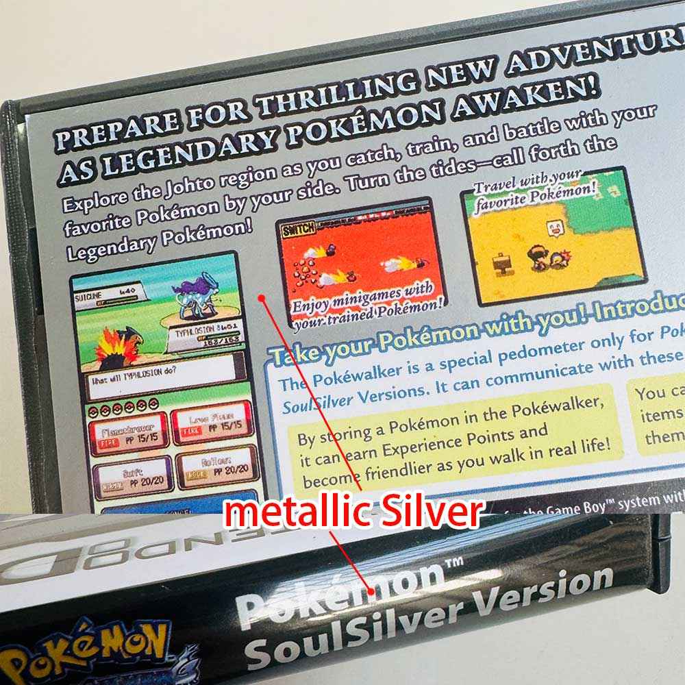 Pokemon Sealed Soulsilver Ds Games Case & Cart